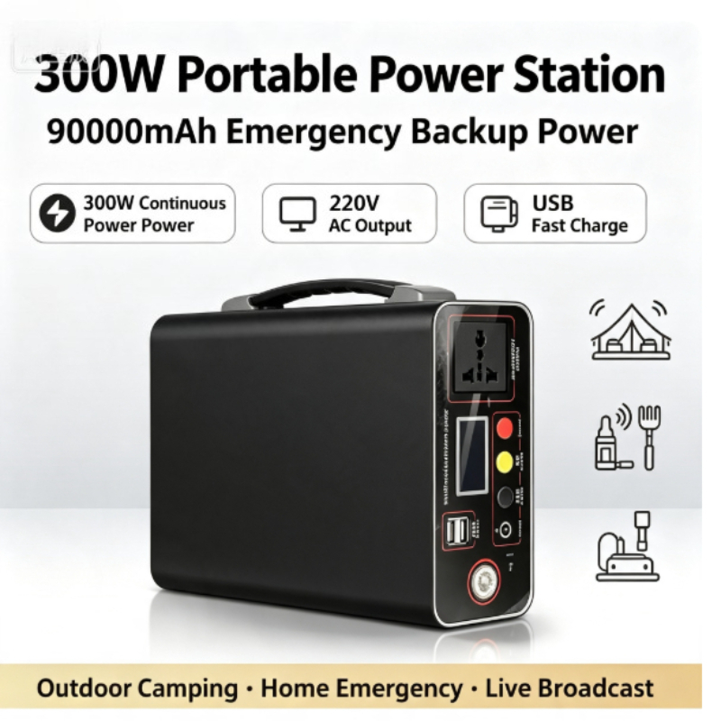 Solar Emergency Charger - Портативная электростанция 300 Вт, 220 В,