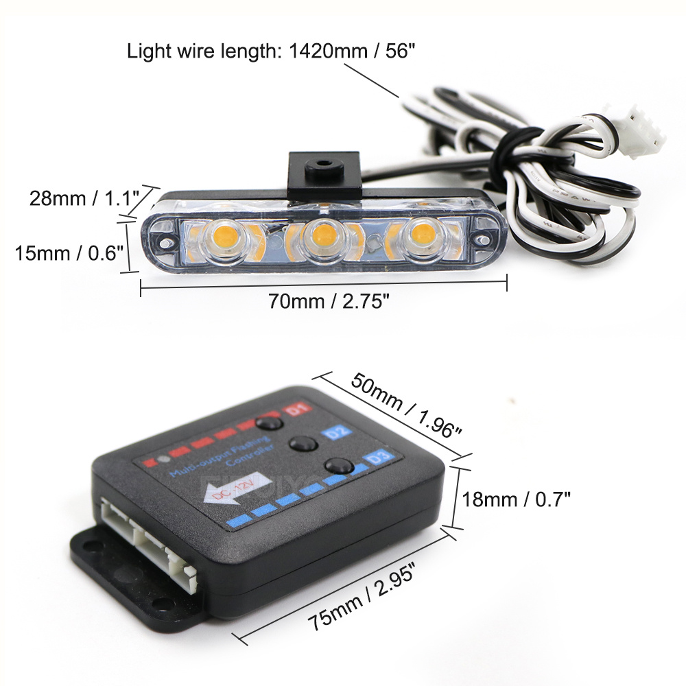 4x 3-светодиодные автомобильны – обзор и цена Sos Light Strobe